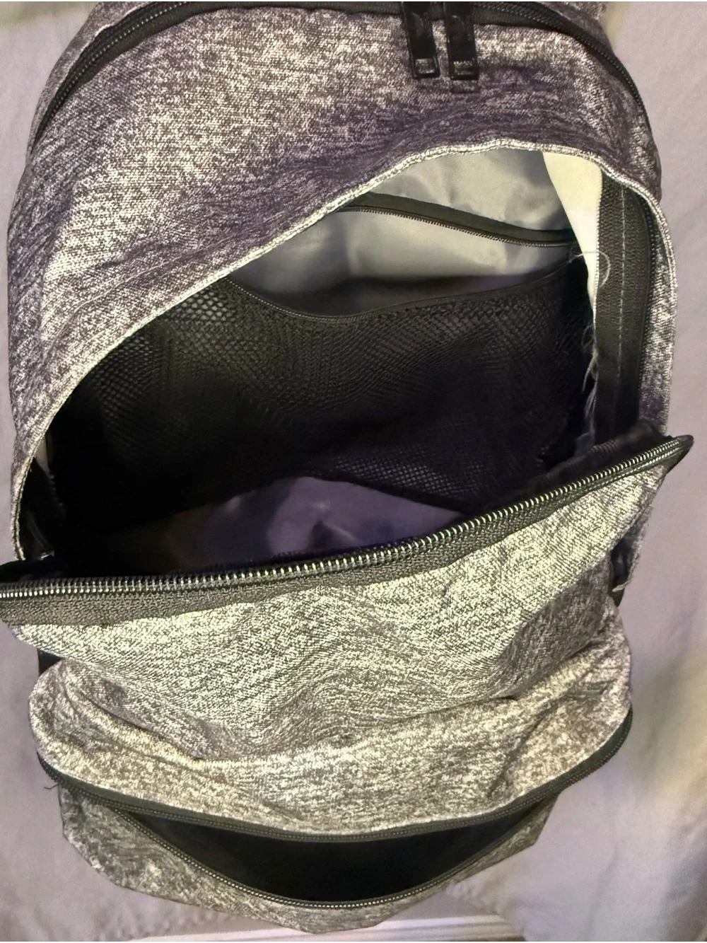 adidas Grey Heather Backpack with Black Accents